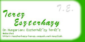 terez eszterhazy business card